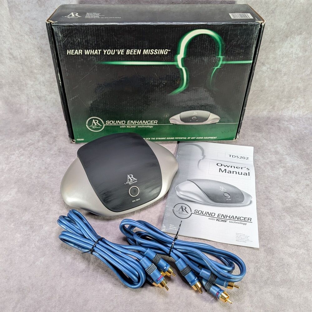 Acoustic Research AR TDS202 True Dimensional Sound Enhancer CIB w/ RCA Cables